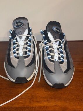 Nike Men's Grey, Black and Blue Air Max Athletic Sneakers